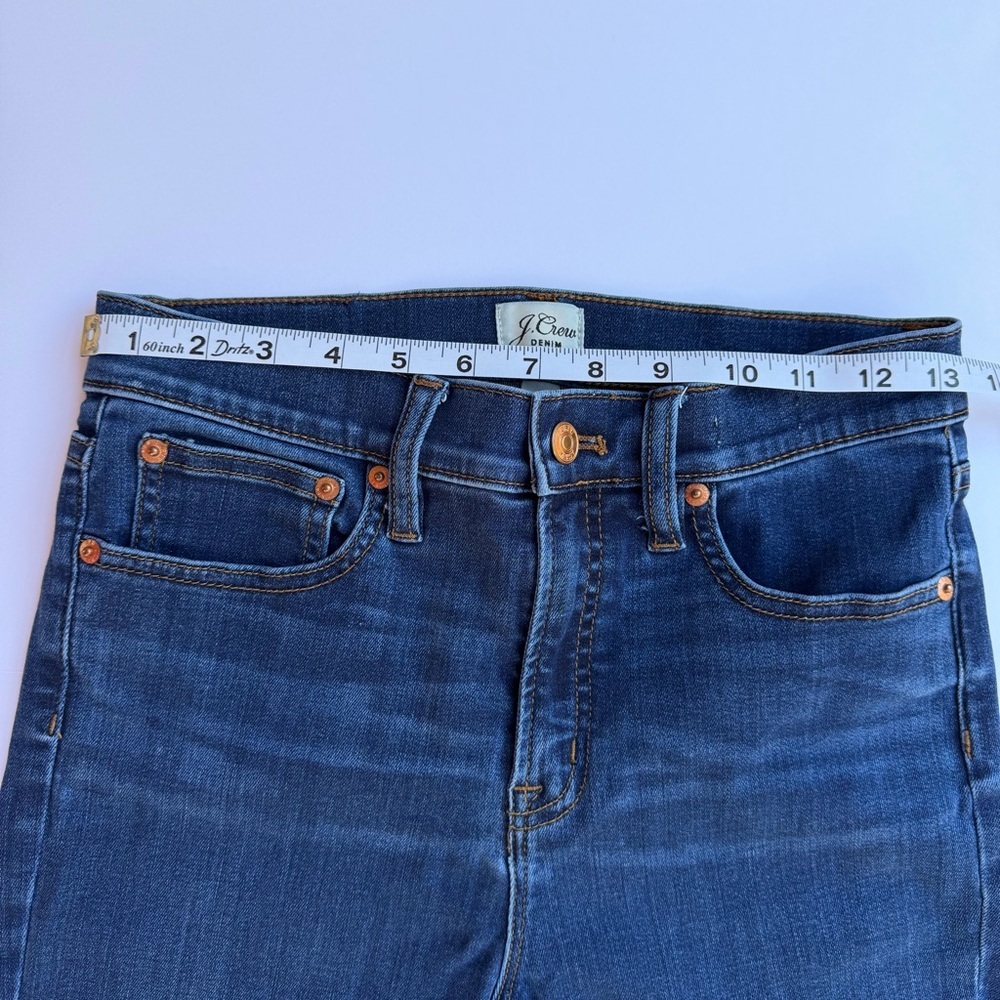 Woman’s J. Crew Denim Jeans High Rise Toothpick Size 27​ - Picture 8 of 9